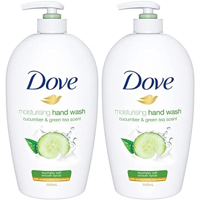 Dove GO FRESH HAND WASH REFRESHING, FRESH TOUCH, CUCUMBER AND GREEN TEA WITH  MOISTURISING CREAM, 500ML (PACK OF 2) - Image 1